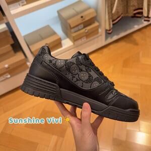 NEW Coach Woman Soho Sneaker Crystal Signature Jacquard CDL26 Black us 8